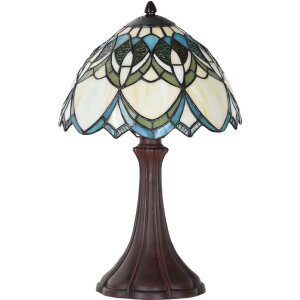 LumiLamp 5LL-6334 Lampada da tavolo Tiffany Beige Ø 25x42 cm E14-max 1x40W