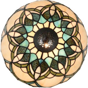 LumiLamp 5LL-6334 Lampada da tavolo Tiffany Beige Ø 25x42 cm E14-max 1x40W