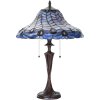 LumiLamp 5LL-6338 Lampada da tavolo Tiffany blu Ø 40x60 cm E27-max 2x60W