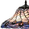 LumiLamp 5LL-6338 Lampada da tavolo Tiffany blu Ø 40x60 cm E27-max 2x60W