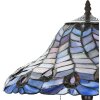 LumiLamp 5LL-6338 Lampada da tavolo Tiffany blu Ø 40x60 cm E27-max 2x60W