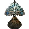 LumiLamp 5LL-6339 Lampada da tavolo Tiffany blu Ø 20x28 cm E14-max 1x25W