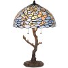 LumiLamp 5LL-6344 Lampada da tavolo Tiffany blu Ø 40x60 cm E27-max 2x60W