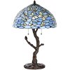 LumiLamp 5LL-6344 Lampada da tavolo Tiffany blu Ø 40x60 cm E27-max 2x60W