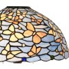 LumiLamp 5LL-6344 Lampada da tavolo Tiffany blu Ø 40x60 cm E27-max 2x60W