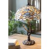 LumiLamp 5LL-6344 Lampada da tavolo Tiffany blu Ø 40x60 cm E27-max 2x60W