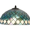 LumiLamp 5LL-6347 Lampada da tavolo Tiffany blu Ø 40x61 cm E27-max 2x60W