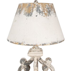 Clayre & Eef 5LMC0032 Lampada da tavolo Beige Grigio Ø 40x79 cm E27-max 1x60W