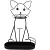 Clayre & Eef 5Y1165 Portaombrelli Gatto Nero 41x16x62 cm