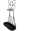 Clayre & Eef 5Y1165 Portaombrelli Gatto Nero 41x16x62 cm