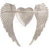 Clayre & Eef 5Y1176 Decorazione Ali con Cuore color oro 74x1x63 cm