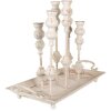 Clayre & Eef 65214 Candeliere bianco 55x26x43 cm