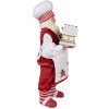 Clayre & Eef 65227 Decorazione Babbo Natale Rosso Stile Country 16x8x28 cm