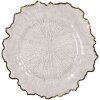 Clayre & Eef 65240 Piattino trasparente color oro Ø 33x1 cm