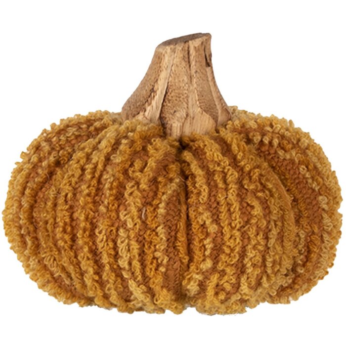 Clayre & Eef 65244 Zucca decorativa gialla Ø 9x8 cm
