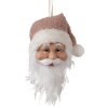 Clayre & Eef 65266 Ciondolo Babbo Natale Bianco Rosa 10x9x28 cm