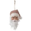 Clayre & Eef 65266 Ciondolo Babbo Natale Bianco Rosa 10x9x28 cm