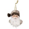 Clayre & Eef 65270 Ciondolo Babbo Natale Marrone Bianco 10x9x28 cm Stile country