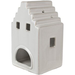 Clayre & Eef 6CE1588L Portacandele Natale Cottage Beige 10x9x17 cm
