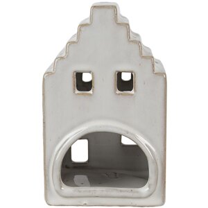 Clayre & Eef 6CE1588M Portacandele Natale Cottage Beige 9x7x14 cm