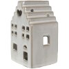 Clayre & Eef 6CE1588M Portacandele Natale Cottage Beige 9x7x14 cm