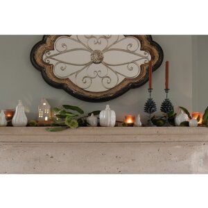Clayre & Eef 6CE1594L Zucca decorativa beige Ø 11x18 cm