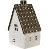 Clayre & Eef 6CE1597L Casa di decorazione con LED Beige, color oro 10x8x16 cm