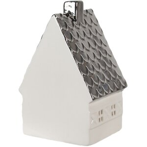 Clayre & Eef 6CE1597M Decorazione Casa con LED Beige Argento 8x7x12 cm