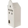 Clayre & Eef 6CE1599L Casa di decorazione con LED Beige, color oro 8x8x20 cm