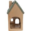 Clayre & Eef 6CE1600 Portacandele Natale Cottage Marrone, Verde 8x8x15 cm