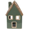 Clayre & Eef 6CE1601 Portacandele Natale Cottage Verde Marrone 9x8x15 cm