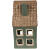 Clayre & Eef 6CE1601 Portacandele Natale Cottage Verde Marrone 9x8x15 cm