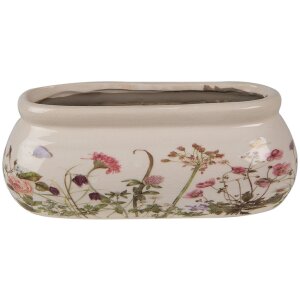 Clayre & Eef 6CE1602S Vaso da fiori per interni Rosa Beige 18x7x7 cm