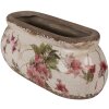 Clayre & Eef 6CE1603S Vaso da fiori per interni Rosa Beige 18x7x7 cm
