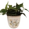 Clayre & Eef 6CE1607L Vaso per interni Beige Giallo Ø 18x17 cm