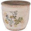 Clayre & Eef 6CE1607M Vaso per interni Beige Giallo Ø 16x14 cm