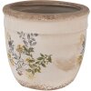 Clayre & Eef 6CE1607M Vaso per interni Beige Giallo Ø 16x14 cm