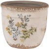 Clayre & Eef 6CE1607S Vaso da fiori per interni Beige Giallo Ø 13x11 cm