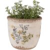 Clayre & Eef 6CE1607S Vaso da fiori per interni Beige Giallo Ø 13x11 cm