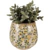 Clayre & Eef 6CE1608L Vaso per interni Beige Giallo Ø 18x17 cm