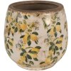 Clayre & Eef 6CE1608M Vaso da fiori per interni Beige Giallo Ø 15x15 cm
