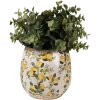 Clayre & Eef 6CE1608S Vaso da fiori per interni Beige Giallo Ø 13x13 cm