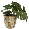 Clayre & Eef 6CE1609M Vaso da fiori per interni Beige Giallo Ø 14x13 cm