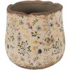 Clayre & Eef 6CE1610L Vaso da fiori per interni Beige Giallo Ø 21x19 cm
