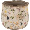 Clayre & Eef 6CE1610S Vaso da fiori per interni Beige Giallo Ø 14x12 cm