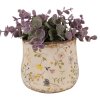 Clayre & Eef 6CE1610XS Vaso da fiori per interni Beige Giallo Ø 11x10 cm