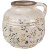 Clayre & Eef 6CE1611L Brocca decorativa Beige Giallo Ø 17x16 cm