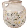 Clayre & Eef 6CE1611M Brocca decorativa Beige Giallo Ø 12x14 cm