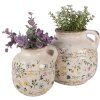 Clayre & Eef 6CE1611M Brocca decorativa Beige Giallo Ø 12x14 cm