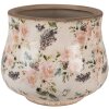 Clayre & Eef 6CE1612L Vaso da fiori Beige Rosa Ø 22x18 cm Stile Country